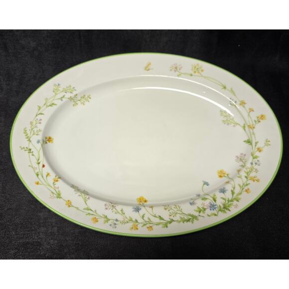 Reverie Noritake Ivory China Large Spring Floral Trim Serving Plate Platter 7191 - Picture 10 of 10